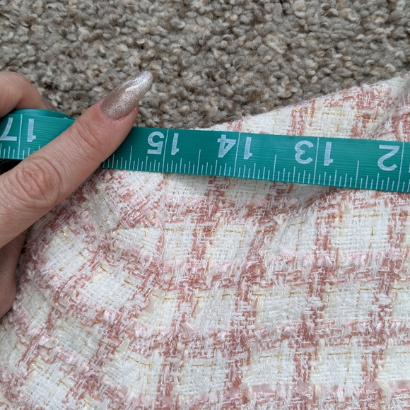 Ann Taylor Tweed Shorts jacket set matching blazer shorts 2 piece pink coord - Picture 6 of 6